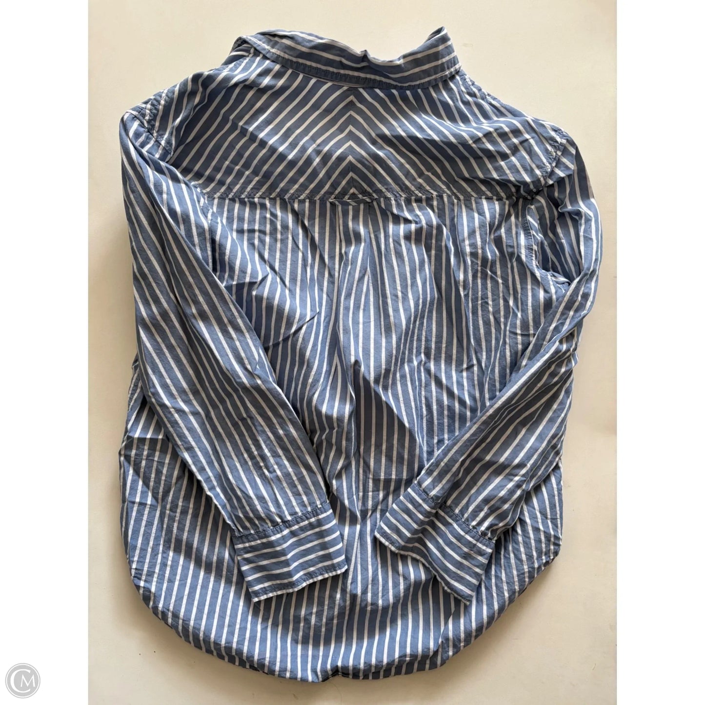 Top Long Sleeve By Lola River In Striped Pattern, Size: M