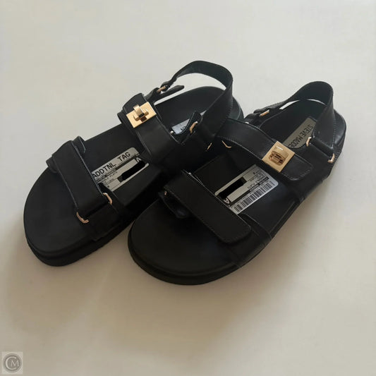 Sandals Flats By Steve Madden In Black, Size: 8