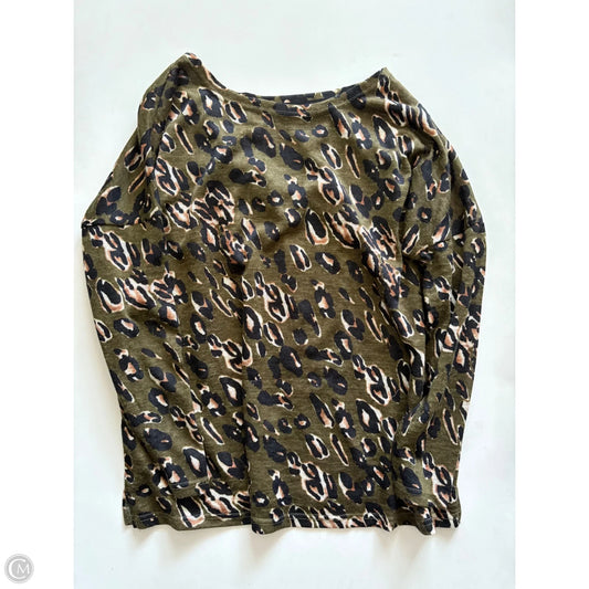 Top Long Sleeve By Joy Joy In Animal Print, Size: S