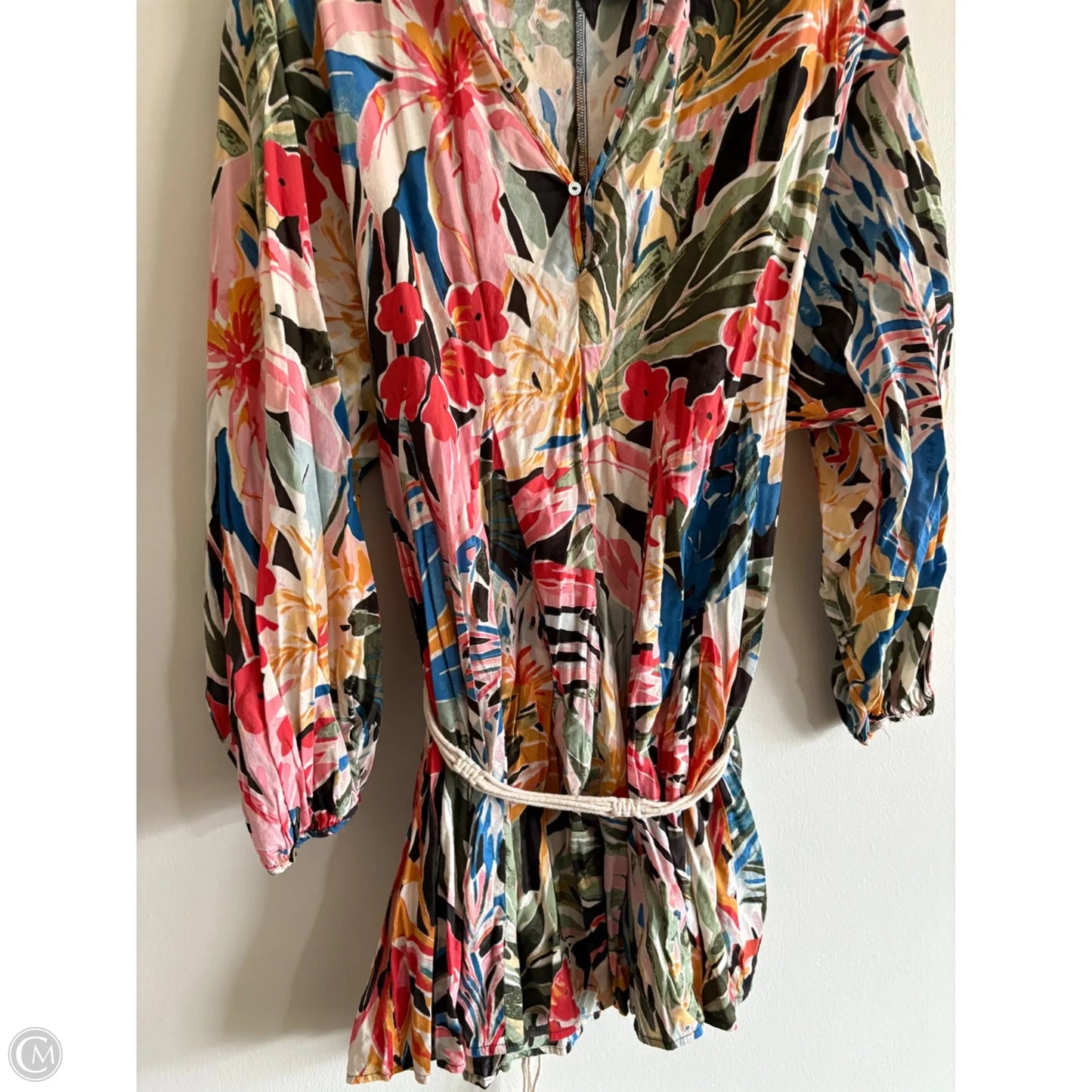 Dress Casual Midi By H&m In Floral Print, Size: L