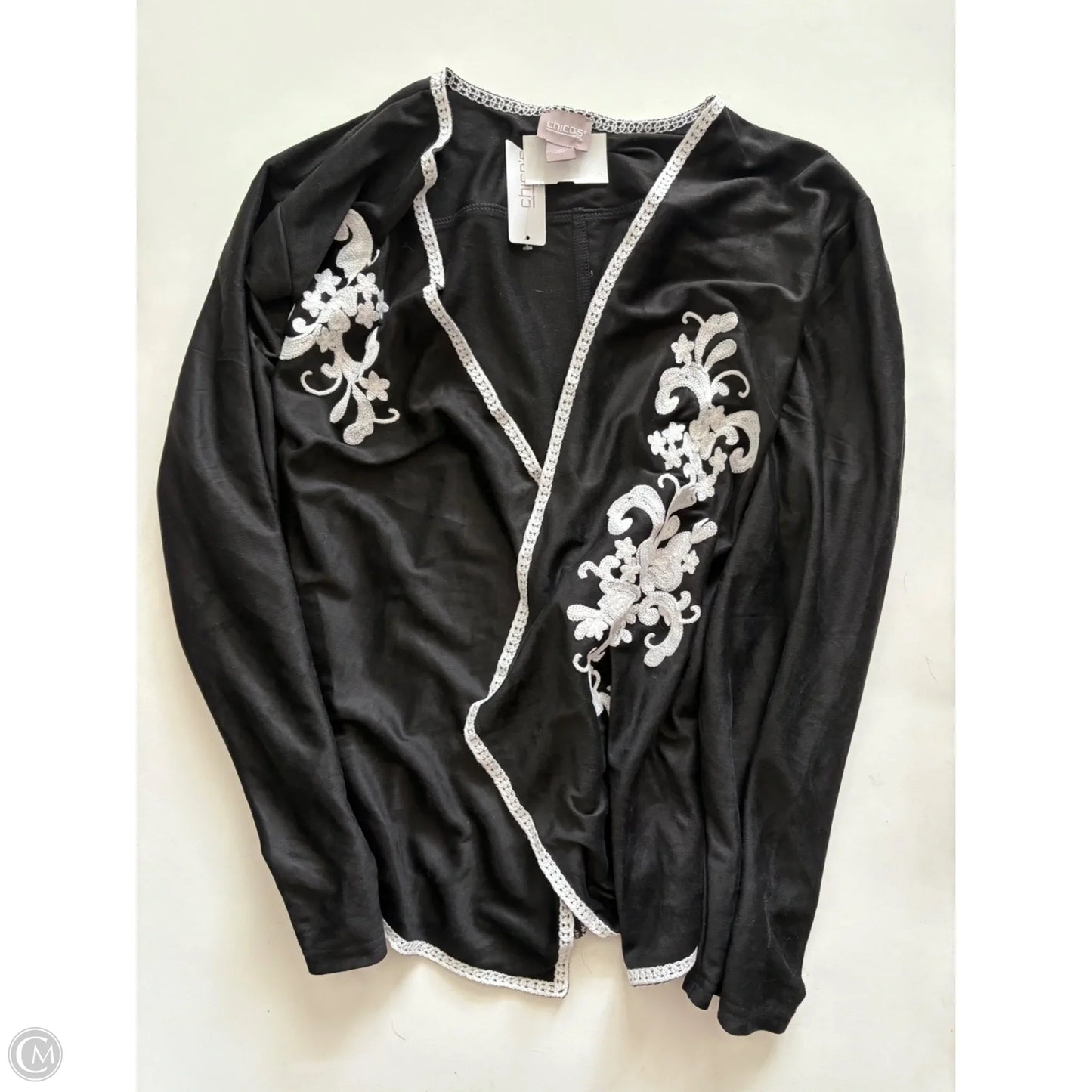 Top Long Sleeve By Chicos In Black, Size: 2x