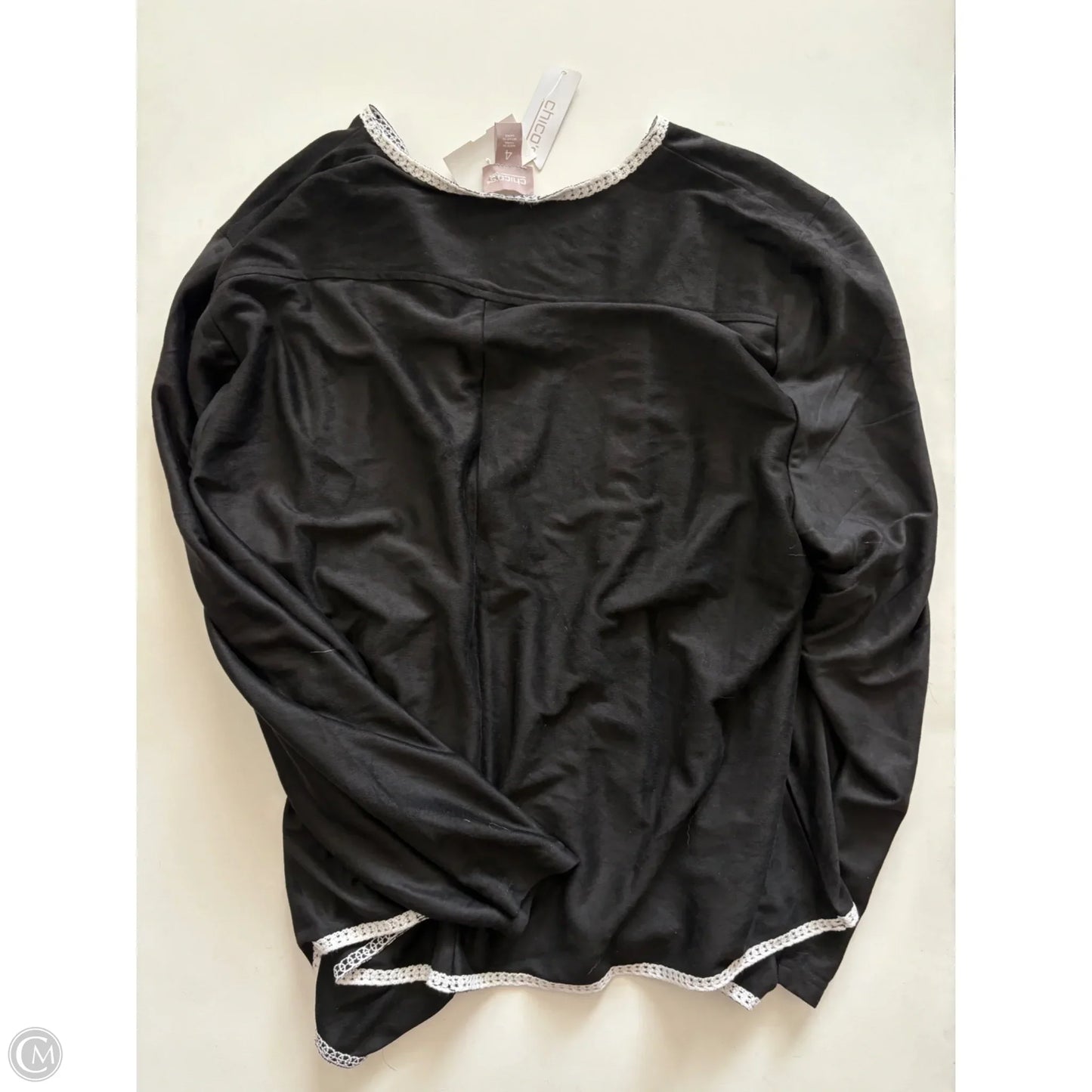 Top Long Sleeve By Chicos In Black, Size: 2x