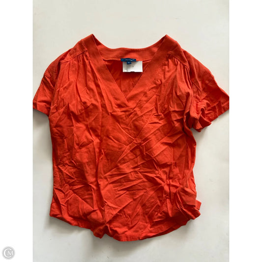 Top Short Sleeve By Nautica In Orange, Size: M