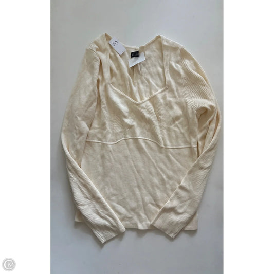 Sweater By Gap In Cream, Size: M