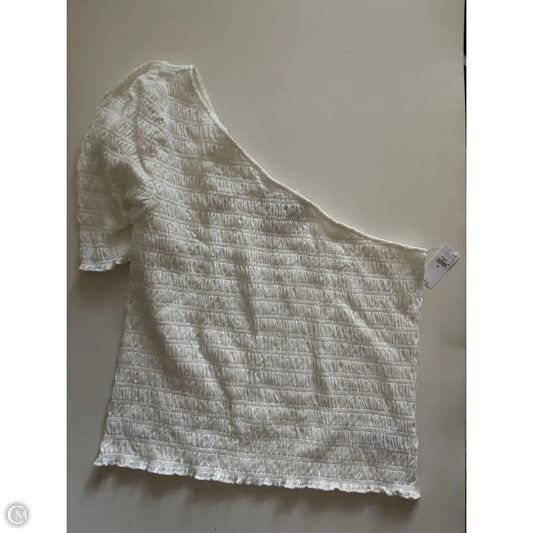 Top Short Sleeve By Gap In White, Size: Xl
