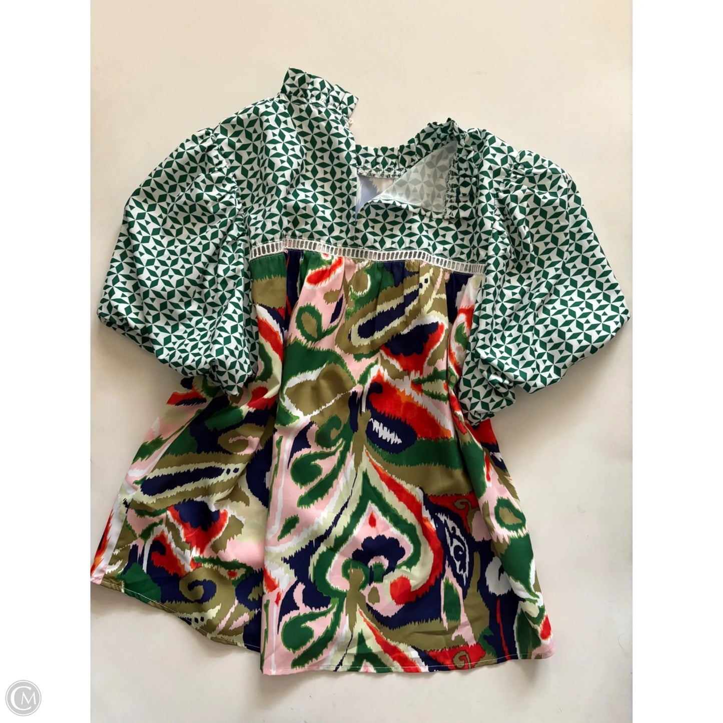 Blouse Short Sleeve By Jodifl In Green, Size: S
