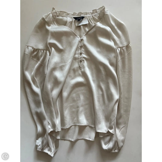 Blouse Long Sleeve By Express In Cream, Size: S
