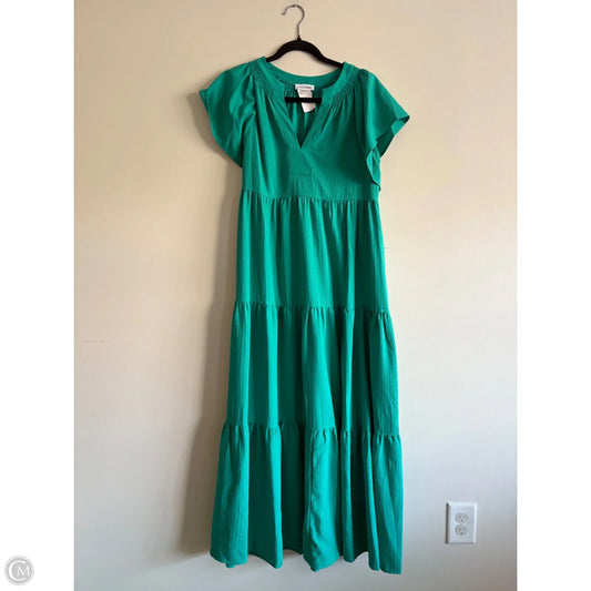 Dress Casual Maxi By Calvin Klein In Green, Size: M