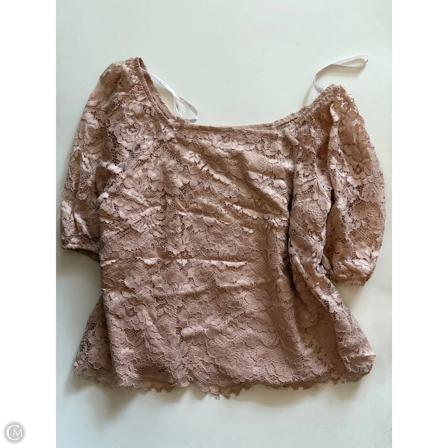 Top Long Sleeve By Nanette By Nanette Lepore In Tan, Size: M