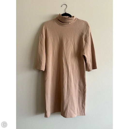 Dress Casual Midi By Zara In Tan, Size: M