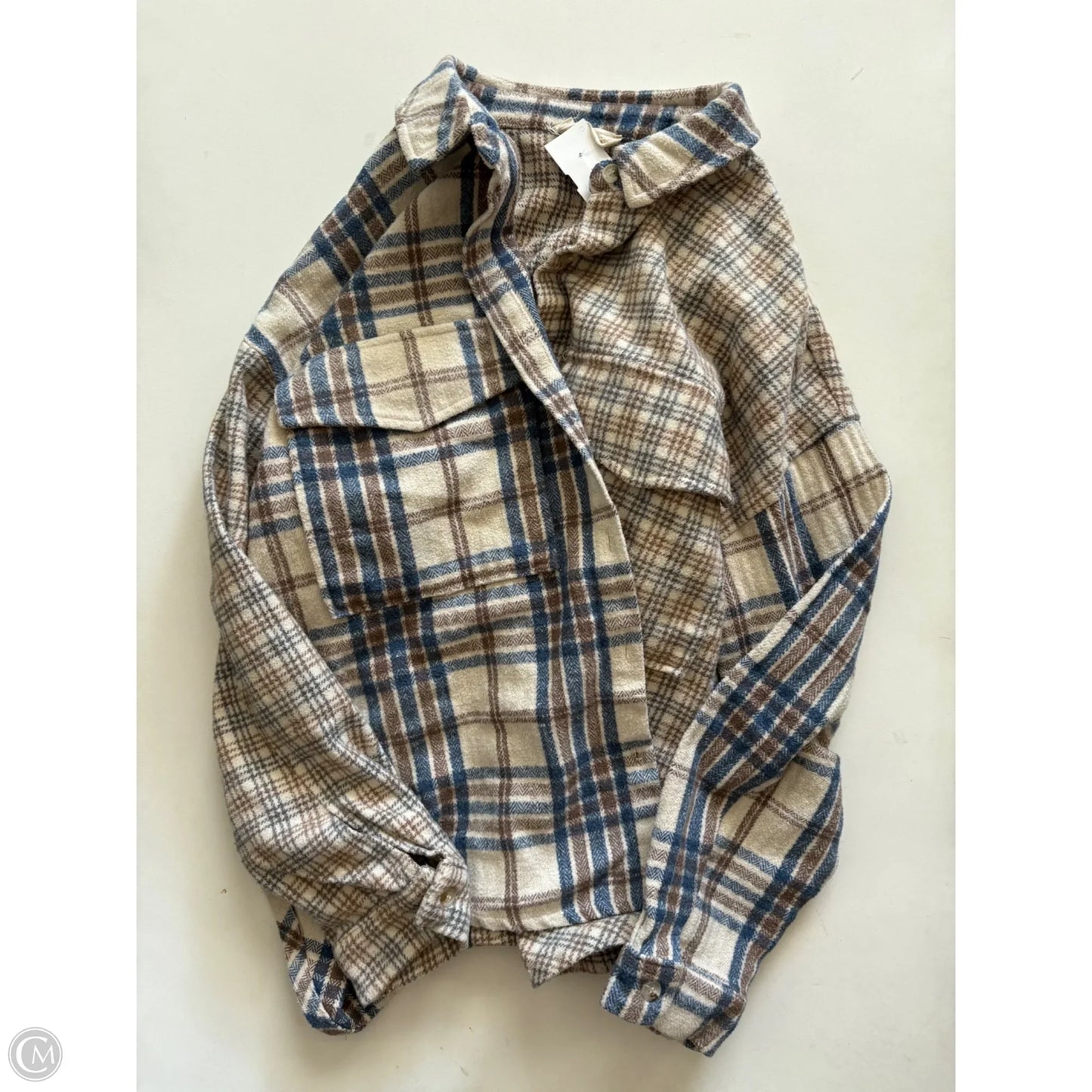 Jacket Faux Fur & Sherpa By Altard State In Plaid Pattern, Size: S