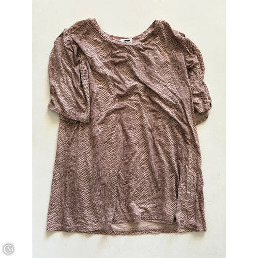Blouse Short Sleeve By A New Day In Animal Print, Size: M