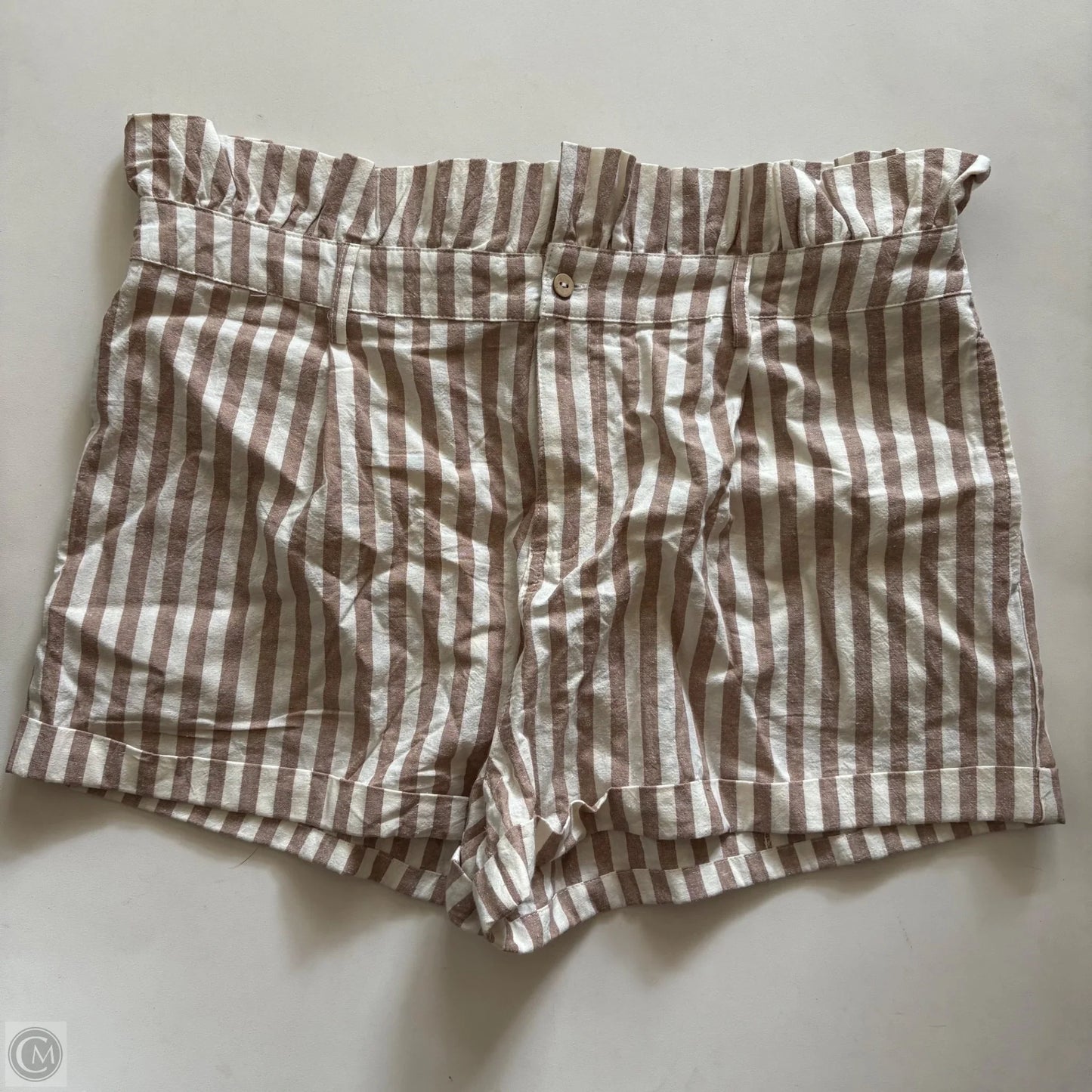 Shorts By Pink Lily In Striped Pattern, Size: Xl