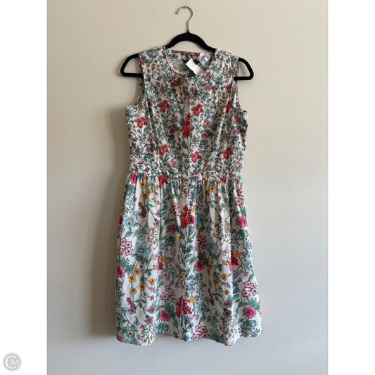Dress Casual Midi By Brooks Brothers In Floral Print, Size: M