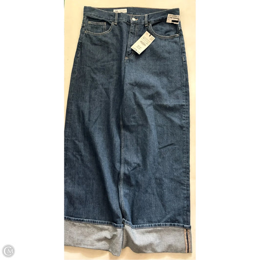 Jeans Wide Leg By Zara In Blue, Size: 12