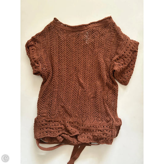 Sweater Short Sleeve By New York And Co In Brown, Size: M