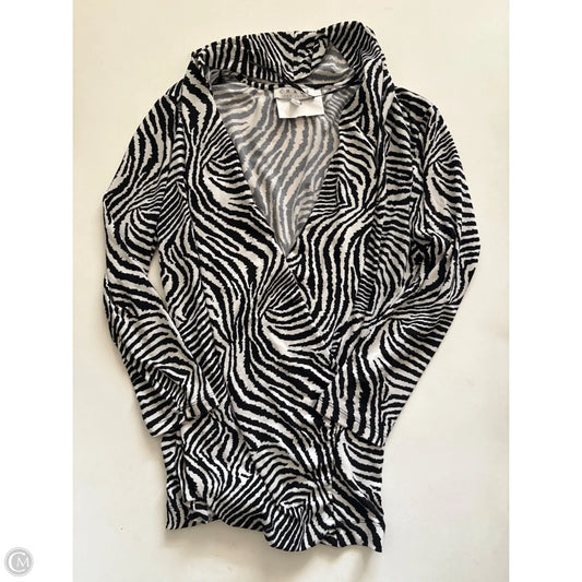 Blouse Long Sleeve By Chaus In Animal Print, Size: L