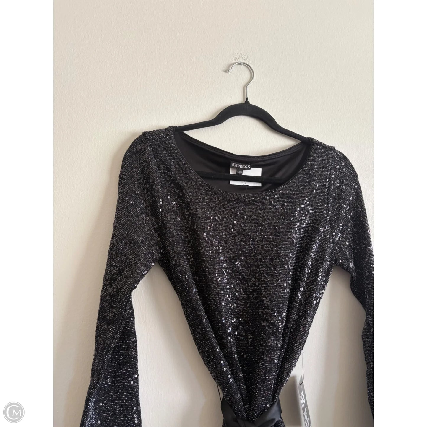 Dress Party Midi By Express In Black, Size: S