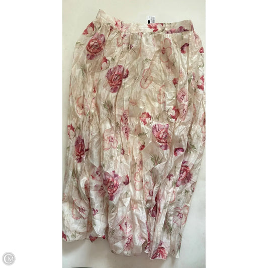 Skirt Maxi By H&m In Floral Print, Size: L