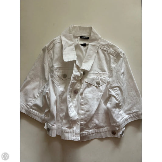 Jacket Denim By Lane Bryant In White, Size: 1x