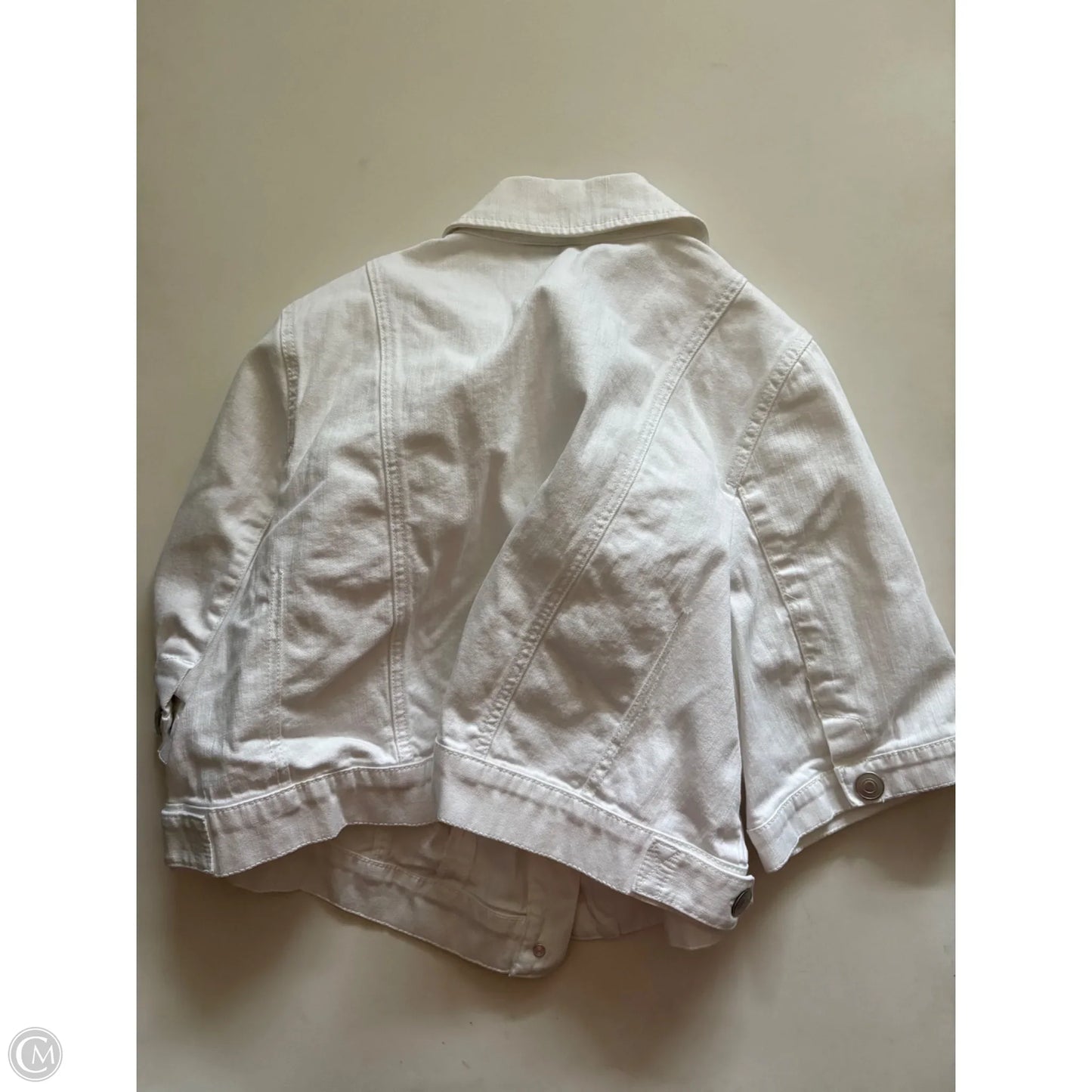 Jacket Denim By Lane Bryant In White, Size: 1x