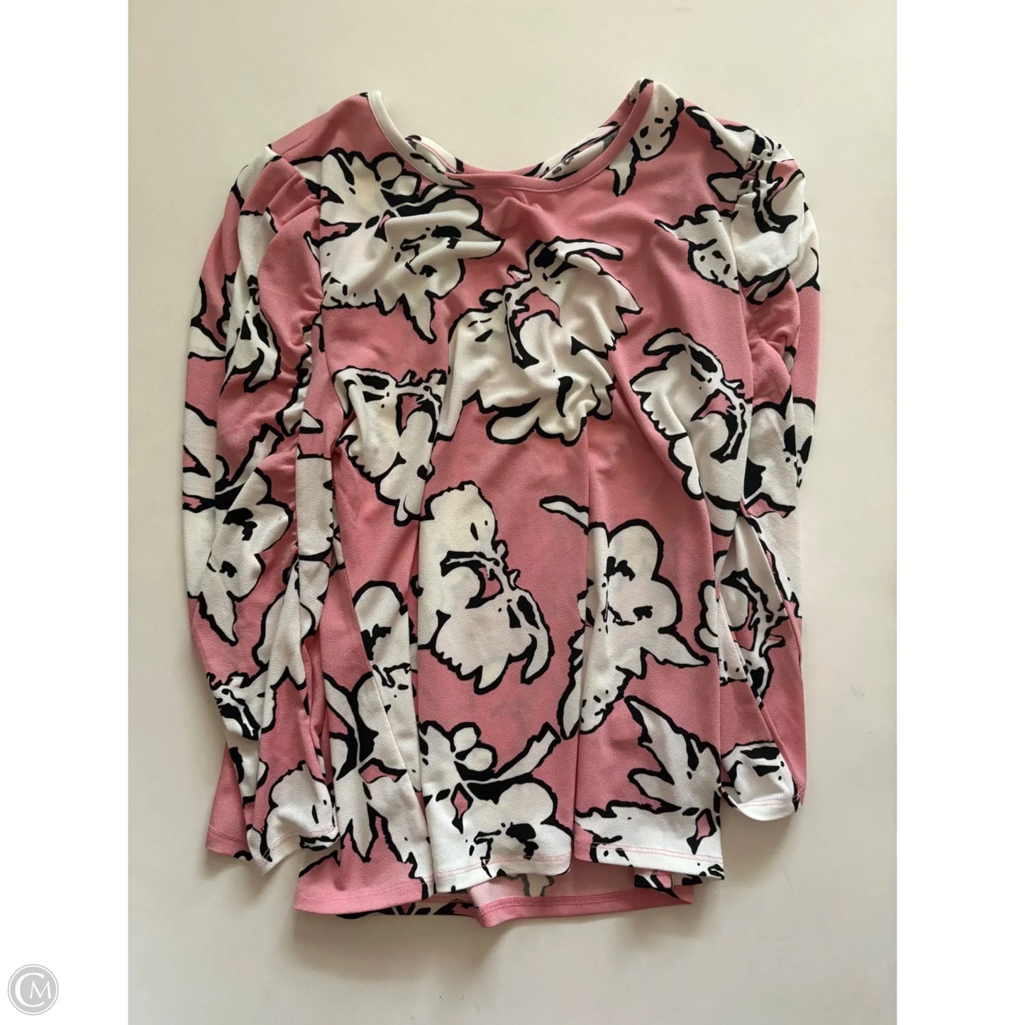 Blouse Long Sleeve By Cato In Pink, Size: M