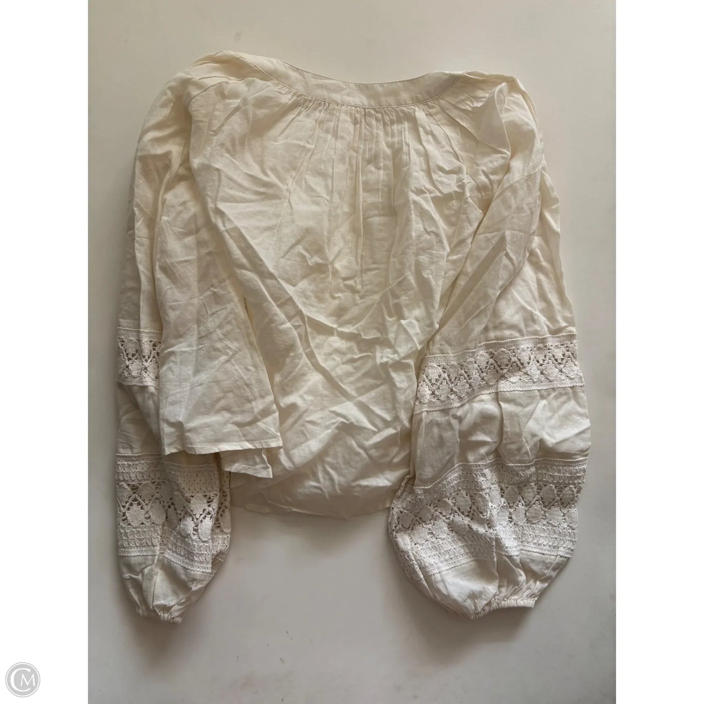 Top Long Sleeve By Aerie In Cream, Size: M
