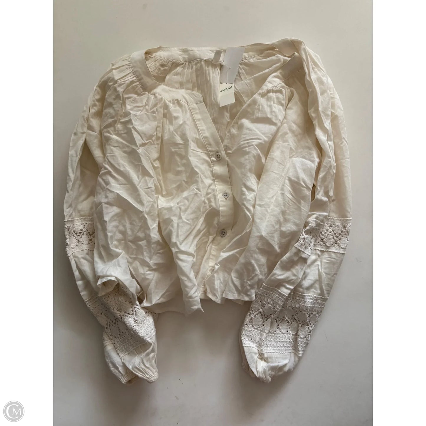 Top Long Sleeve By Aerie In Cream, Size: Xs