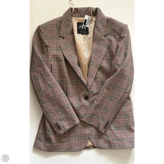 Blazer By Zara In Plaid Pattern, Size: L