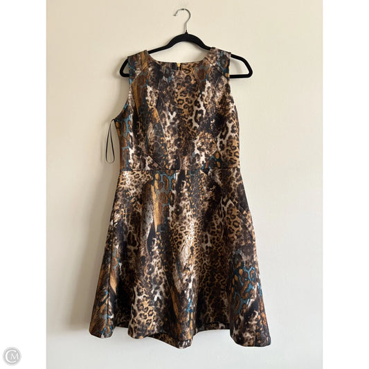Dress Work By Jennifer Lopez In Animal Print, Size: 14