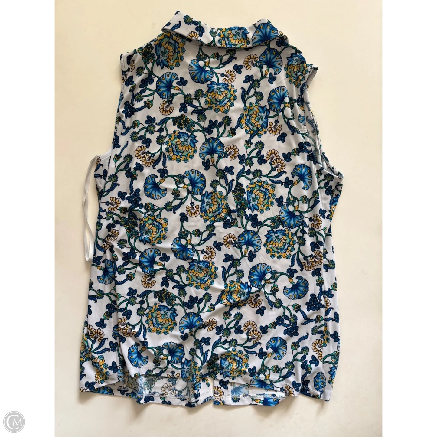 Blouse Sleeveless By Tommy Hilfiger In Floral Print, Size: L