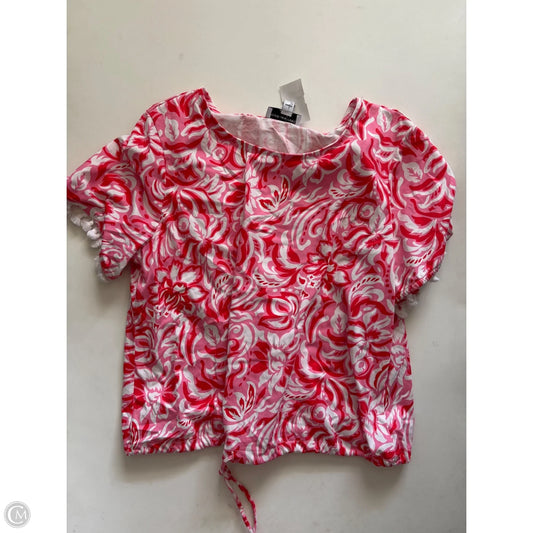 Top Short Sleeve By Marc New York In Pink & Red, Size: L