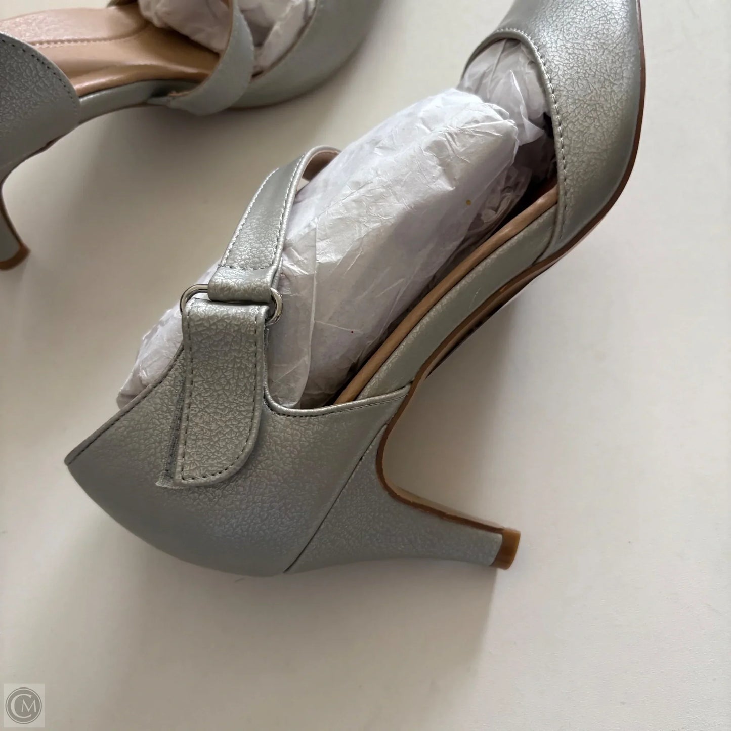 Shoes Heels Block By Cato In Silver, Size: 8