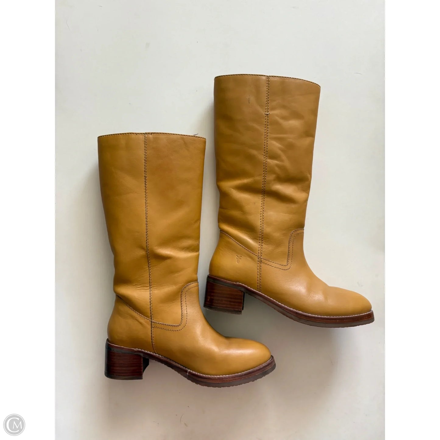 Boots Designer By Frye In Brown, Size: 9.5