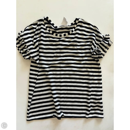 Top Short Sleeve By Jane And Delancey In Striped Pattern, Size: M