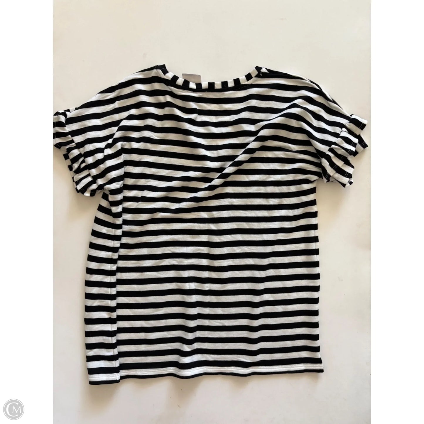 Top Short Sleeve By Jane And Delancey In Striped Pattern, Size: M
