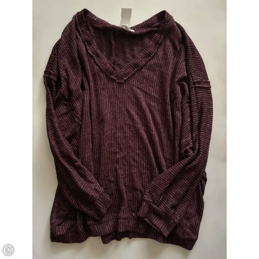 Sweatshirt Crewneck By Perch In Maroon, Size: 3x