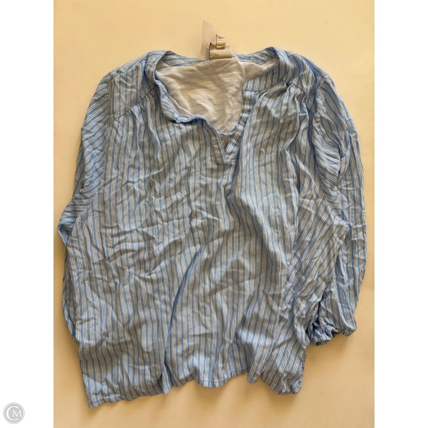 Top Long Sleeve By St Johns Bay In Striped Pattern, Size: 2x