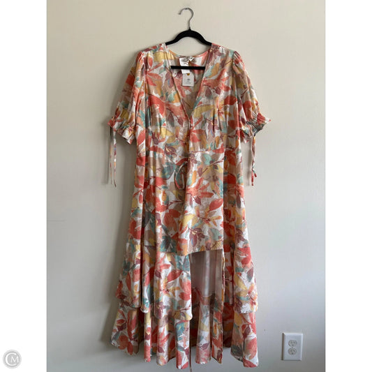 Dress Casual Maxi By Loveriche In Orange, Size: 1x