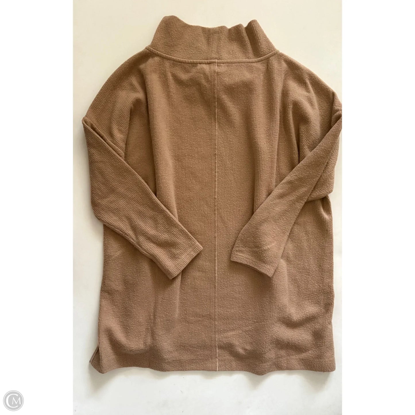 Top Long Sleeve By Anthropologie In Tan, Size: S