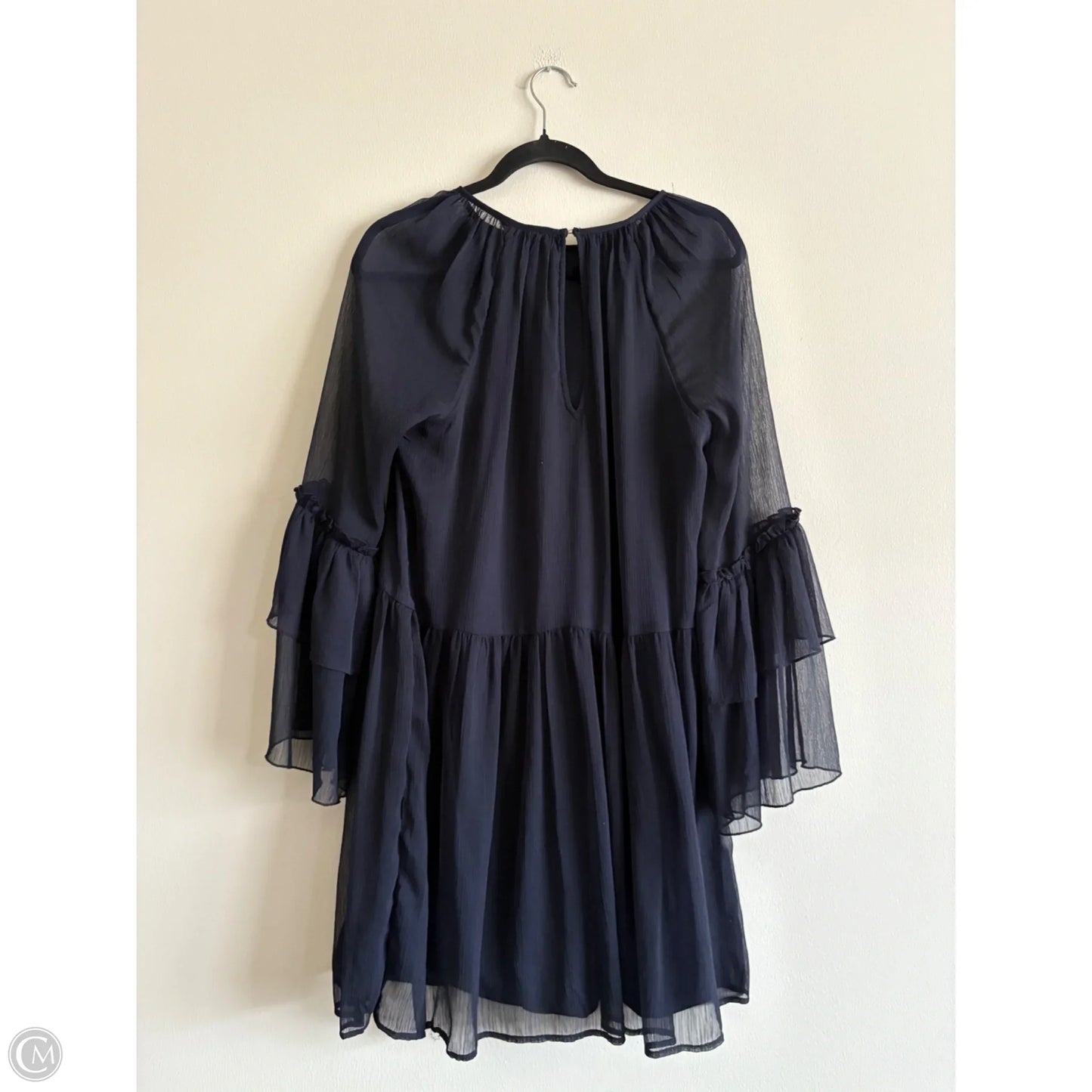 Dress Casual Midi By H&m In Navy, Size: 8