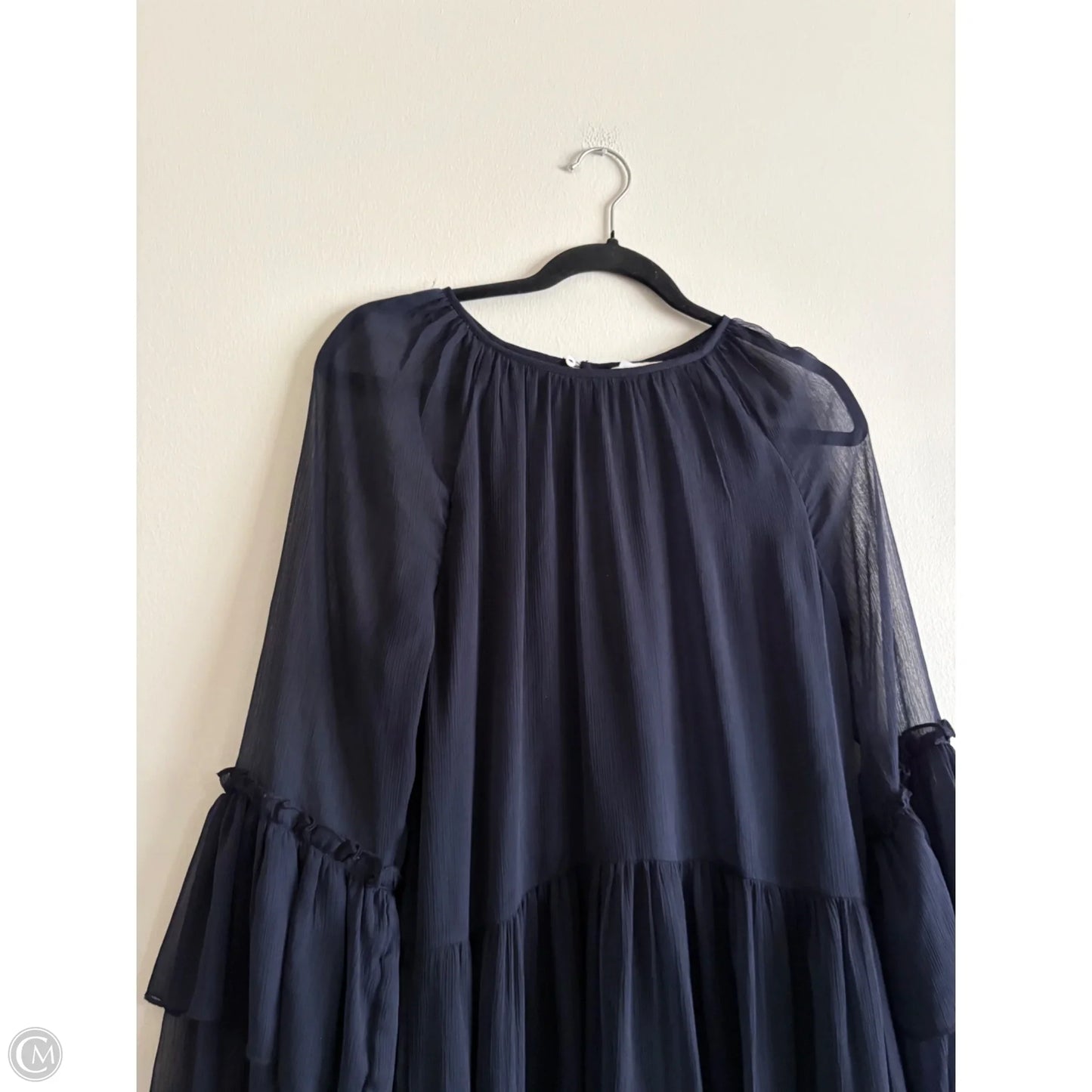 Dress Casual Midi By H&m In Navy, Size: 8