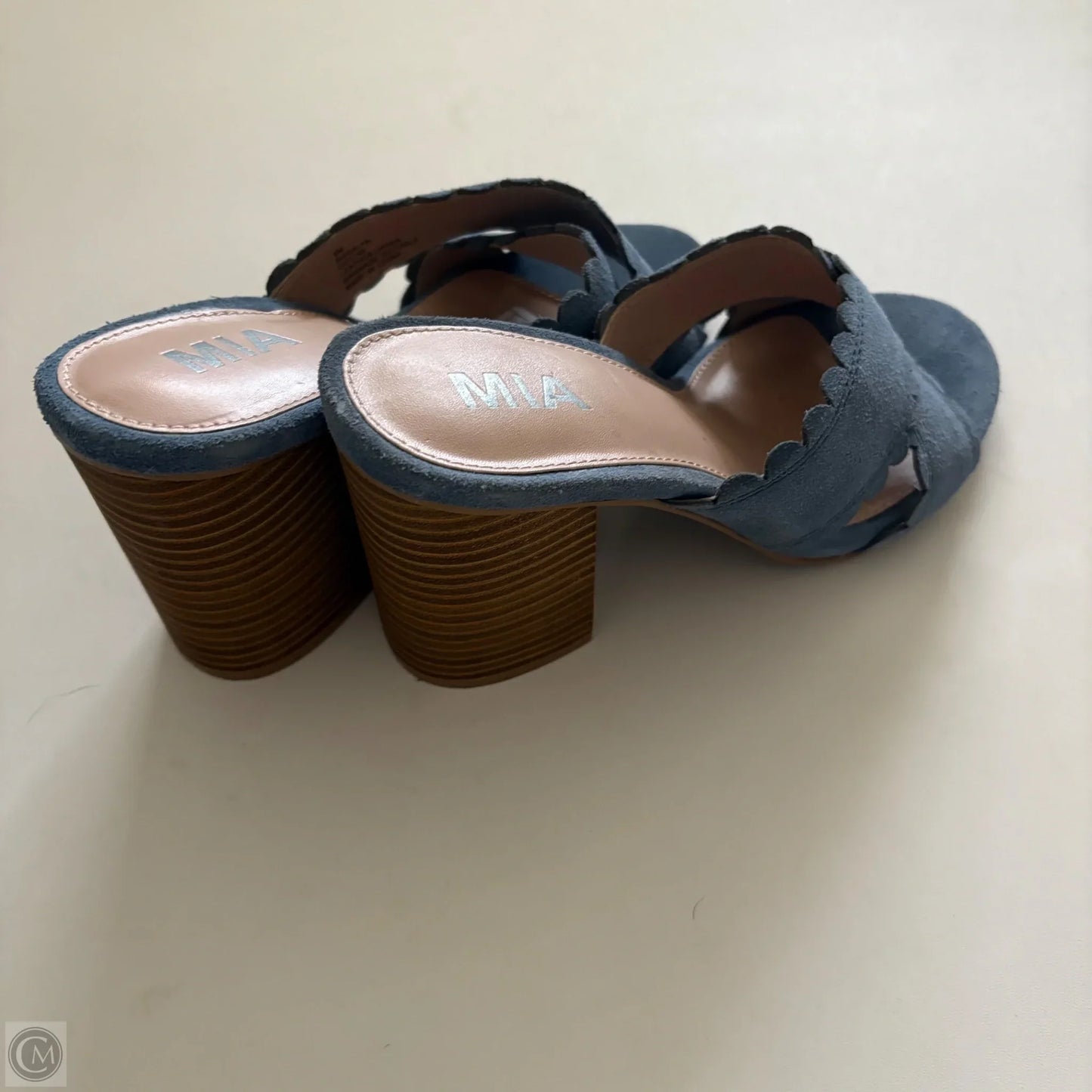 Shoes Heels Block By Mia In Blue, Size: 8