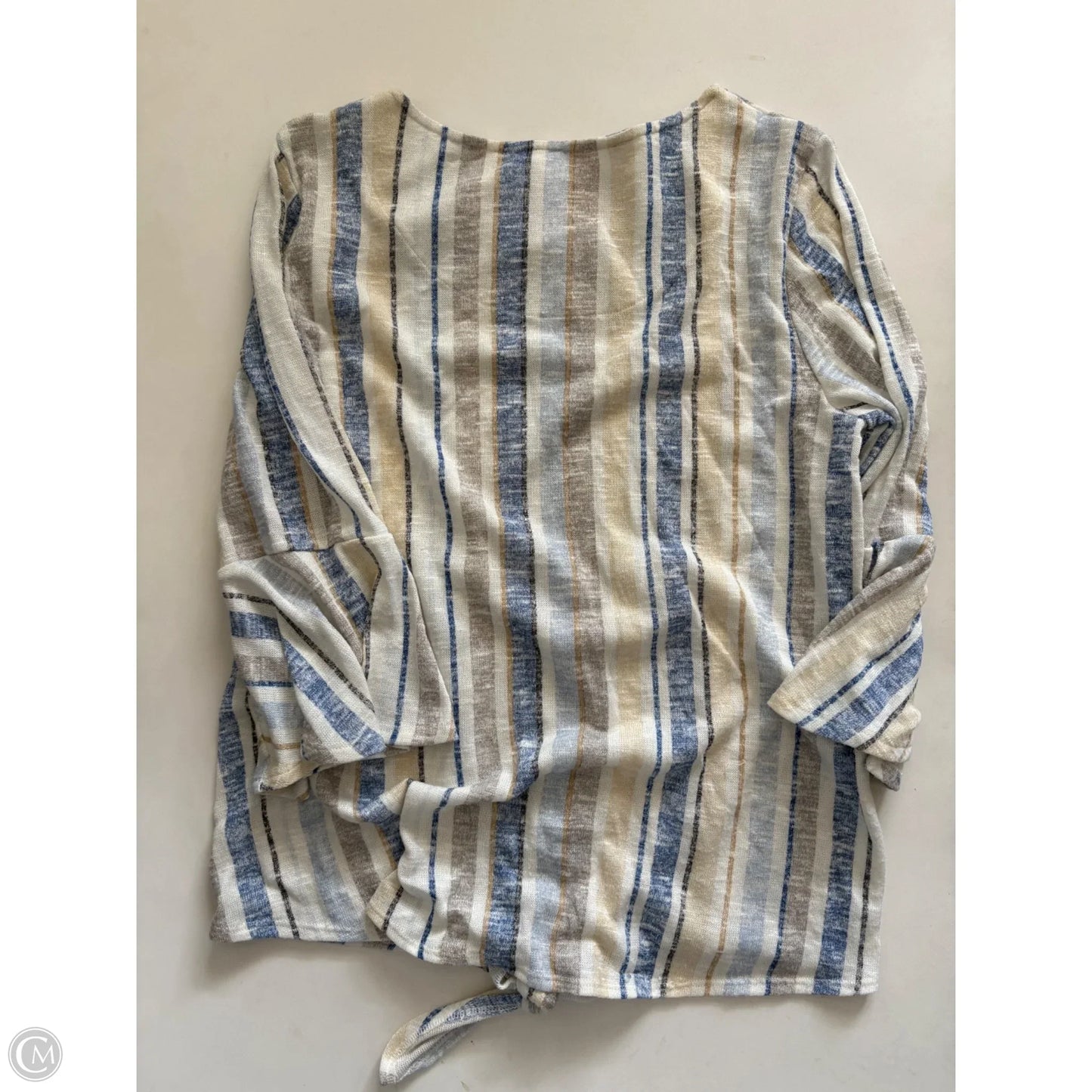 Top Long Sleeve By New Directions In Striped Pattern, Size: L