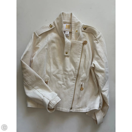 Jacket Denim By Emily Mccarthy In Cream, Size: Xs