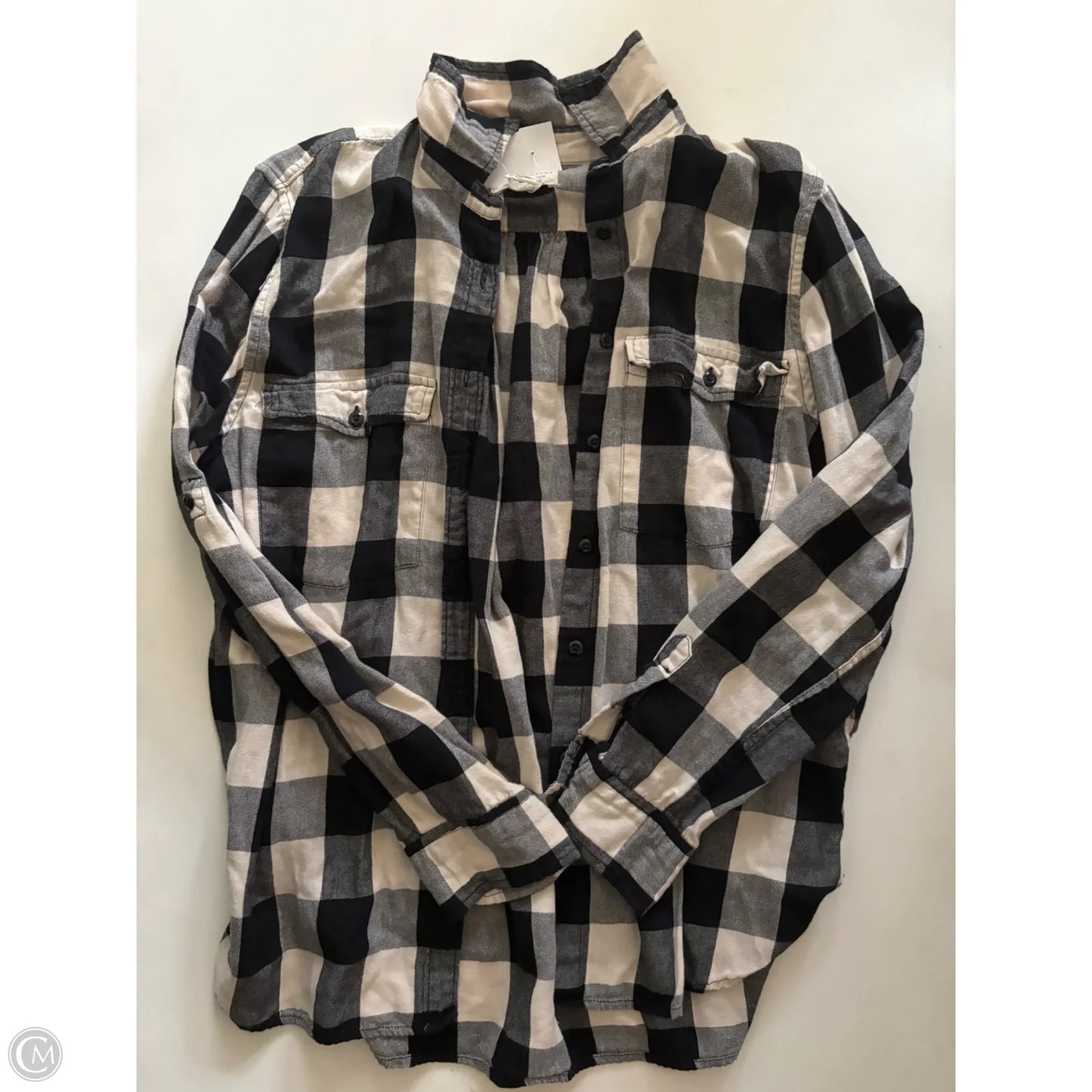 Top Long Sleeve By Denim & Supply By Ralph Lauren In Plaid Pattern, Size: L