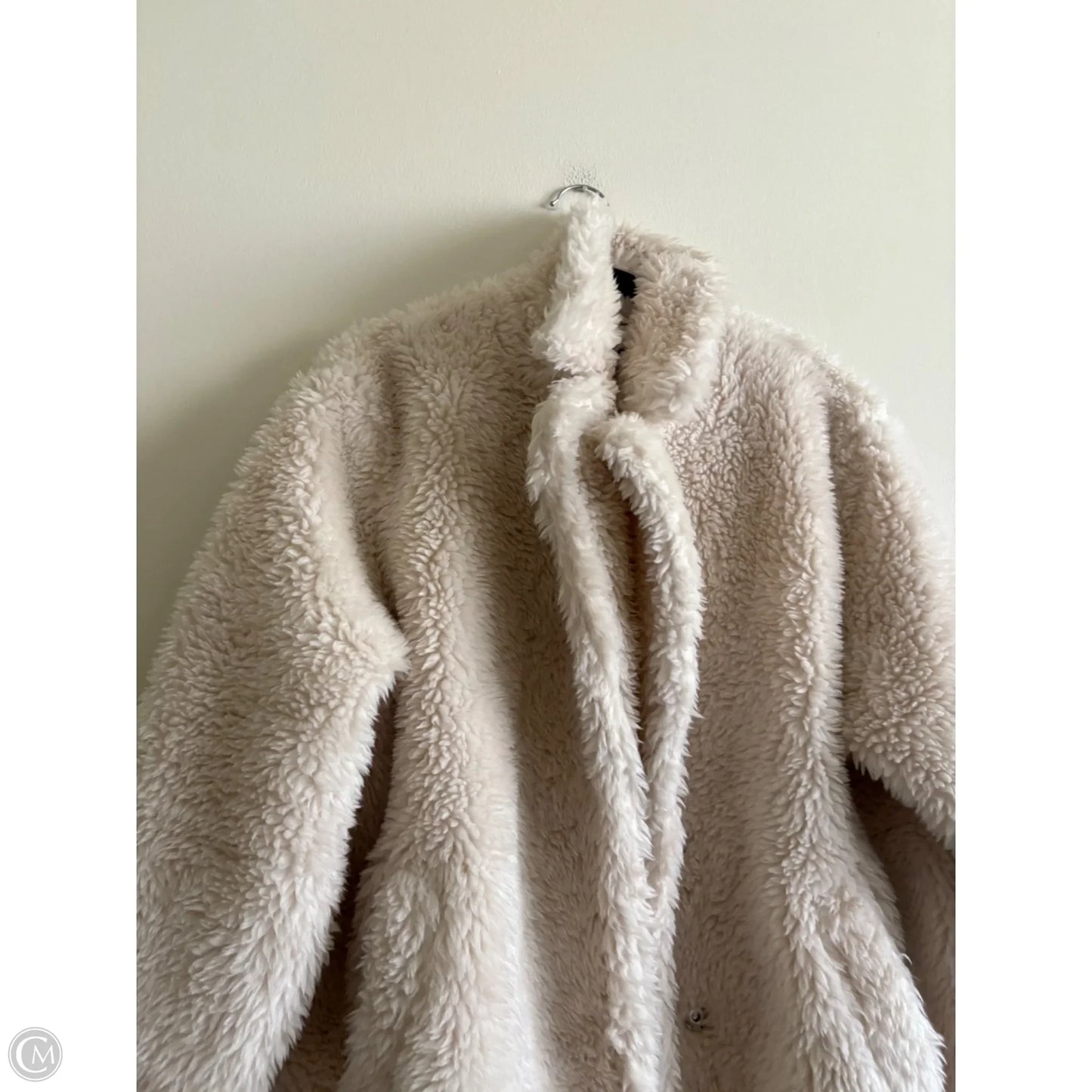 Coat Faux Fur & Sherpa By Clothes Mentor In Cream, Size: L