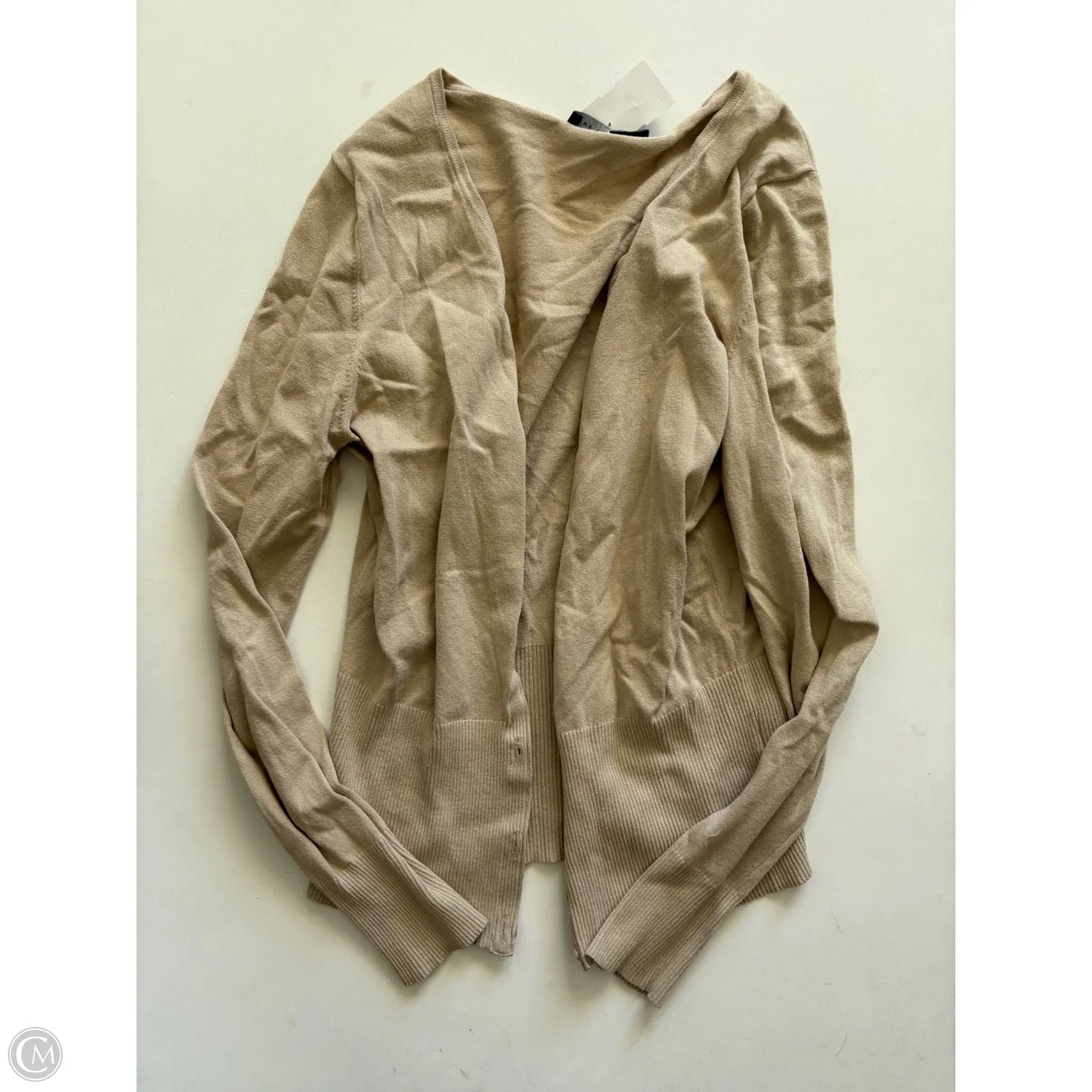 Sweater Cardigan By Limited In Tan, Size: M