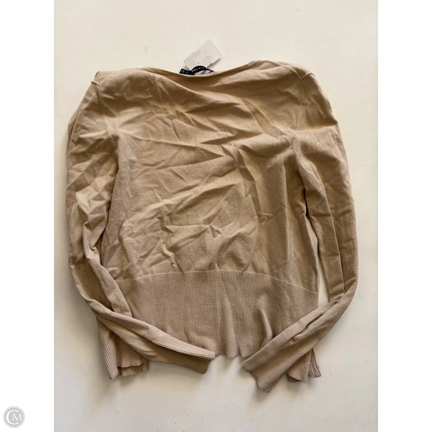 Sweater Cardigan By Limited In Tan, Size: M