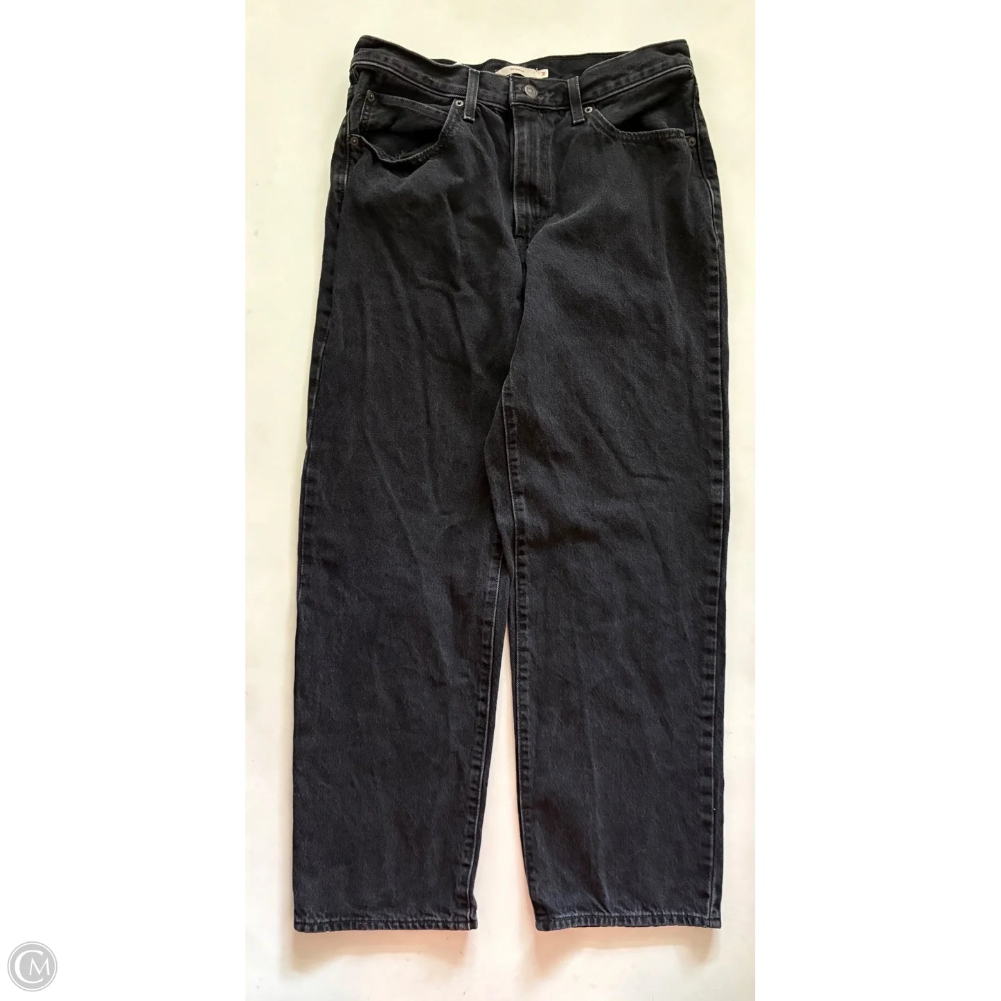 Jeans Wide Leg By Levis In Black, Size: 12